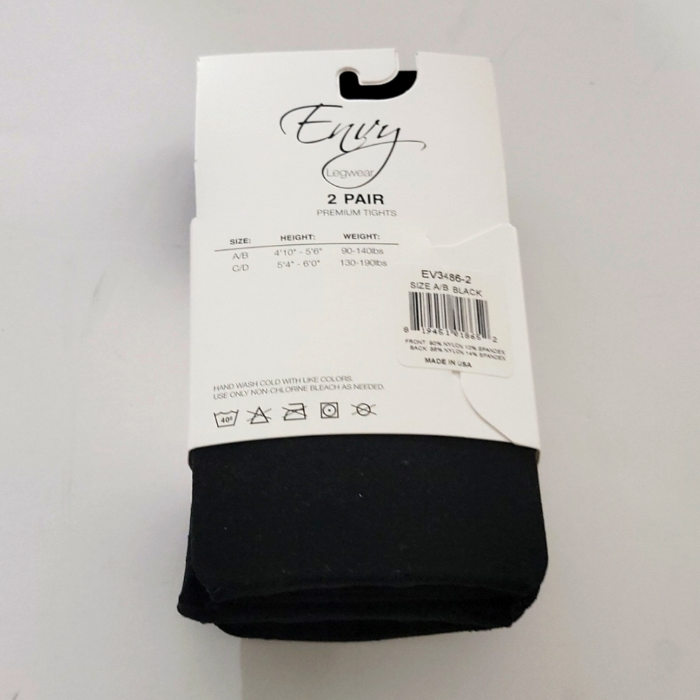 ENVY LEGWEAR 2 PAIR TIGHTS - Picture 2 of 3